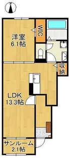 エスポワール馬場【1階】の間取り