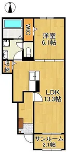エスポワール馬場【1階】の間取り