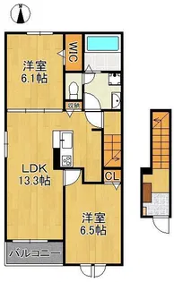 エスポワール馬場【2階】の間取り