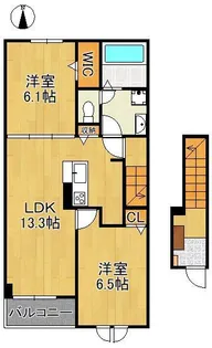 エスポワール馬場【2階】の間取り
