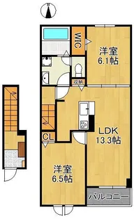 エスポワール馬場【2階】の間取り