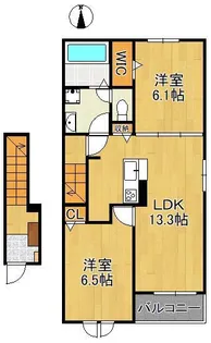 エスポワール馬場【2階】の間取り
