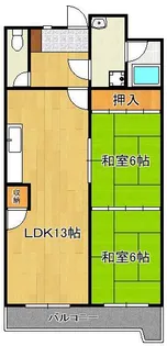 山内シャルム町上津役 202号【2階】の間取り