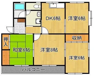 コーポ力丸【4階】の間取り