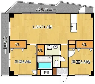 KSK中須コアプレイス【2階】の間取り