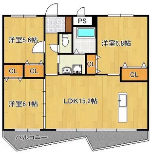 KSK中須コアプレイス【8階】の間取り
