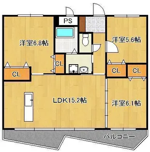 KSK中須コアプレイス【9階】の間取り