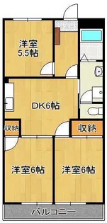 ライフ・モア本城A棟【3階】の間取り