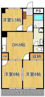 ライフ・モア本城B棟【1階】の間取り