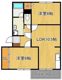 ロジュマン本城【3階】の間取り