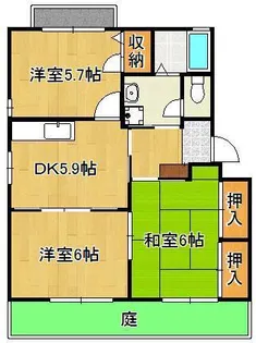 ガーデンシティー御牧【1階】の間取り