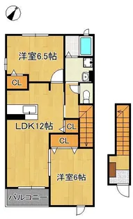 フォルテ二島B【2階】の間取り