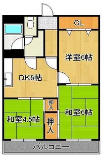 ベルガ本城【6階】の間取り