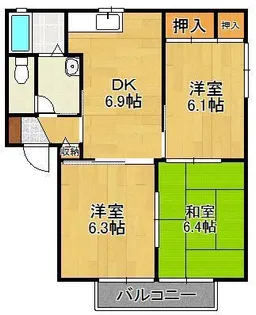 サニーホームズ御牧【2階】の間取り