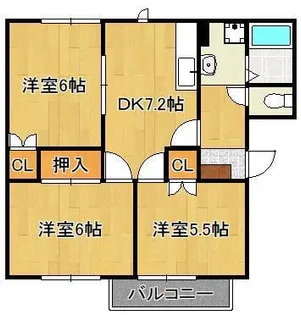アネックス本城Ⅱ【2階】の間取り