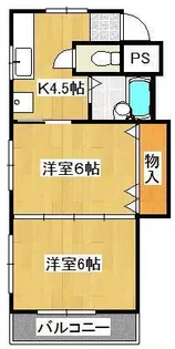 シャトレ折尾【2階】の間取り