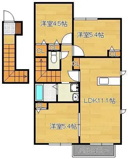 フォレスト芦屋【2階】の間取り