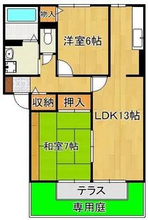 クレール本城【1階】の間取り