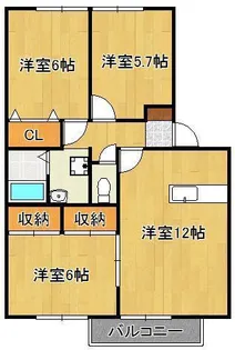 フレマリールASOU A,B,C,D【2階】の間取り