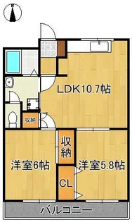 グローハイツⅠ【1階】の間取り