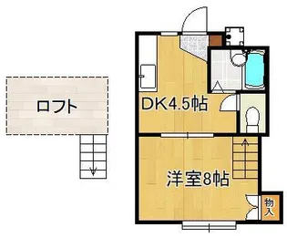 1DKの間取り画像