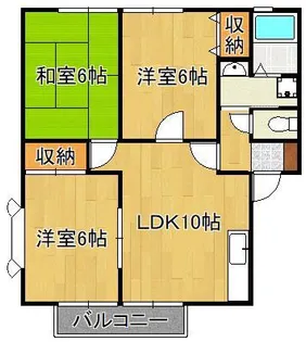 アザレア藤原E棟【2階】の間取り