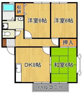 アザレア藤原J棟【2階】の間取り