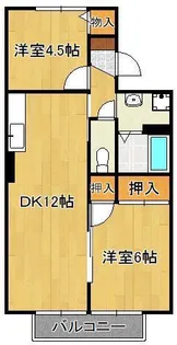 セジュール日吉台【2階】の間取り