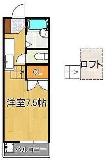 デュエル楠木【2階】の間取り