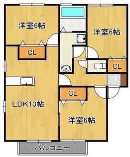 リビングタウン浅川A・B・C【2階】の間取り