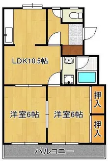 レイズ友田A棟・B棟【2階】の間取り