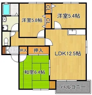 ディアス本城B【2階】の間取り