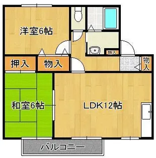 セジュール相坂A・B【2階】の間取り