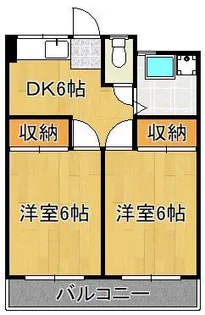 豊ハイツ【3階】の間取り