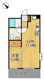 ウィングコア高須【2階】の間取り