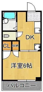 ゆにはコーポかなだ【3階】の間取り