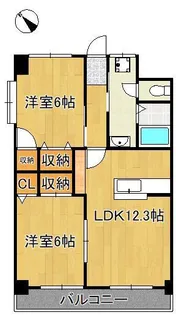 エクセレント本城【2階】の間取り