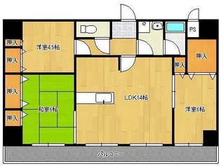 パラシオ二島【4階】の間取り