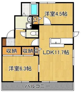 eタウン本城【2階】の間取り