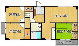 リリーフ浅川Ⅱ【4階】の間取り