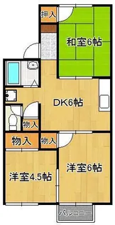 グリーンハイツ二島【1階】の間取り