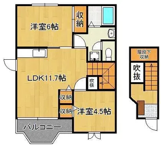 ラフィネ瑞穂【2階】の間取り