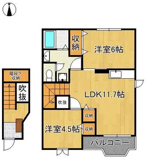 ラフィネ瑞穂【2階】の間取り