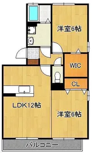 ケイズスクエアD【2階】の間取り
