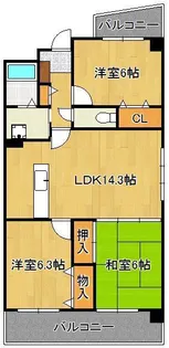 珪州館Ⅲ【2階】の間取り