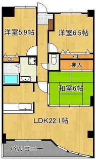 珪州館Ⅲ【3階】の間取り