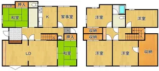福岡県遠賀郡水巻町高尾【一戸建】の間取り