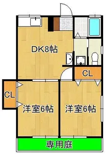 ハニーズ日吉台【1階】の間取り