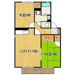 フラッターM【1階】の間取り