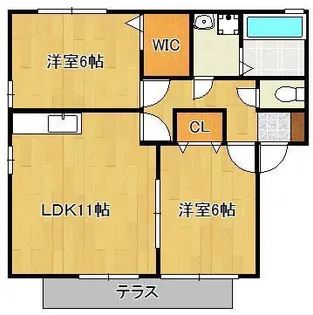オールルミエール【1階】の間取り